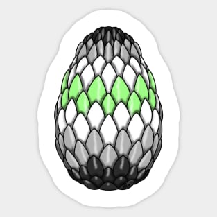 Agender Pride Dragon Egg Sticker